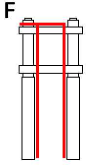 Układ F - dwa przewody od pompy